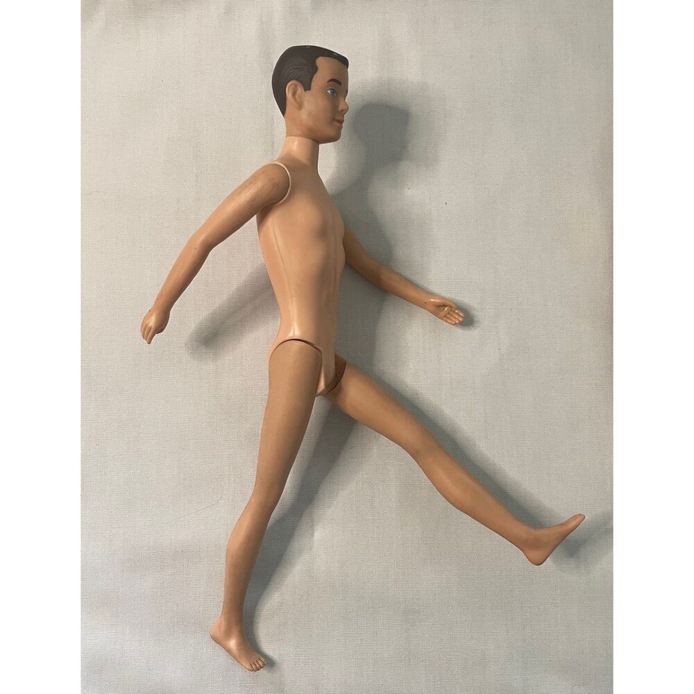 Mattel Ken Doll #750 Original Red White Swim Outfit 1965 Blue Eyes Painted Hair - Picture 4 of 12
